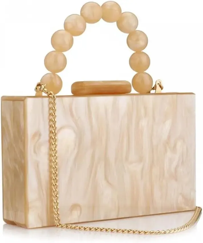 Plum Rectangle Bead Clutch
