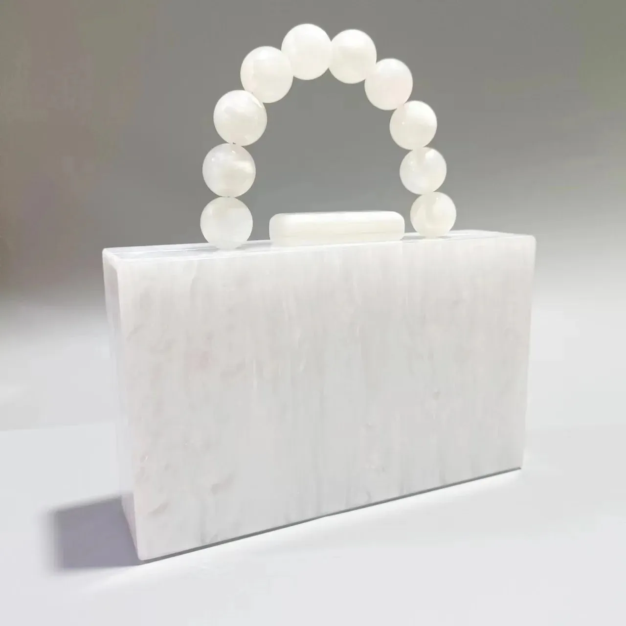 Plum Rectangle Bead Clutch