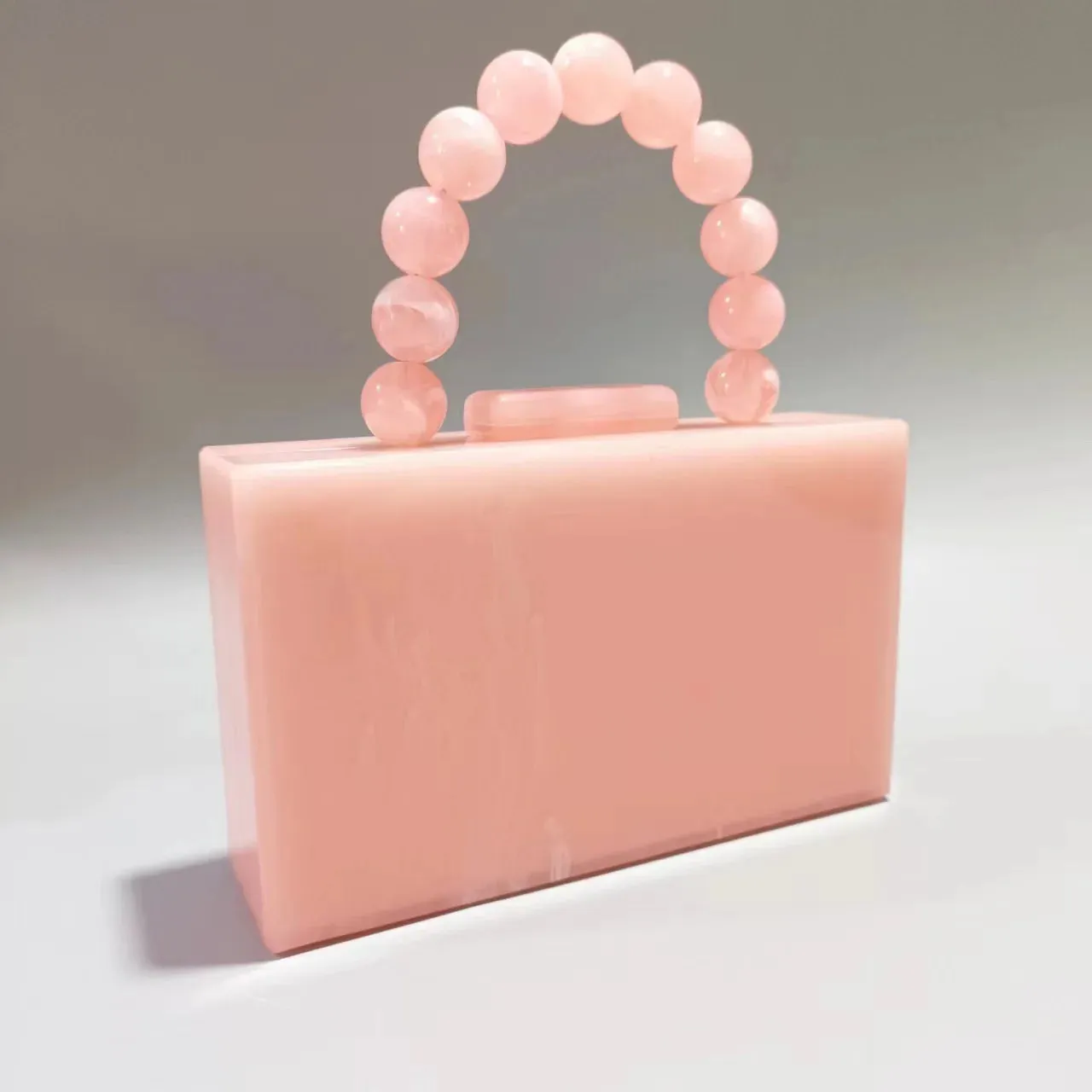 Plum Rectangle Bead Clutch
