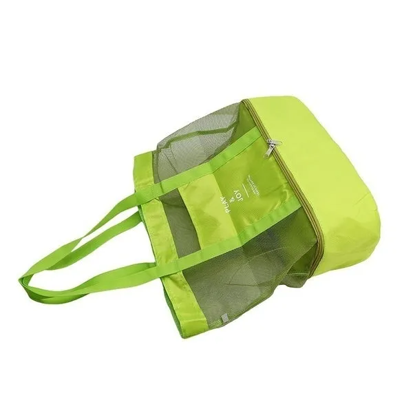 Portable Insulated Cooler Bag Food Picnic Beach Mesh Bags Cooler Tote Waterproof Bags