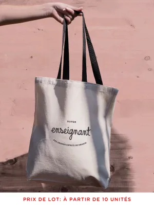 **PRÉ-COMMANDE** Design "super prof/enseignant/éducateur" - Tote bag