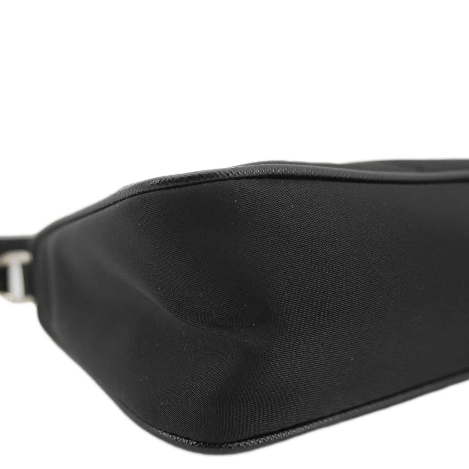 PRADA Accessory Pouch Nylon Hobo Bag Black