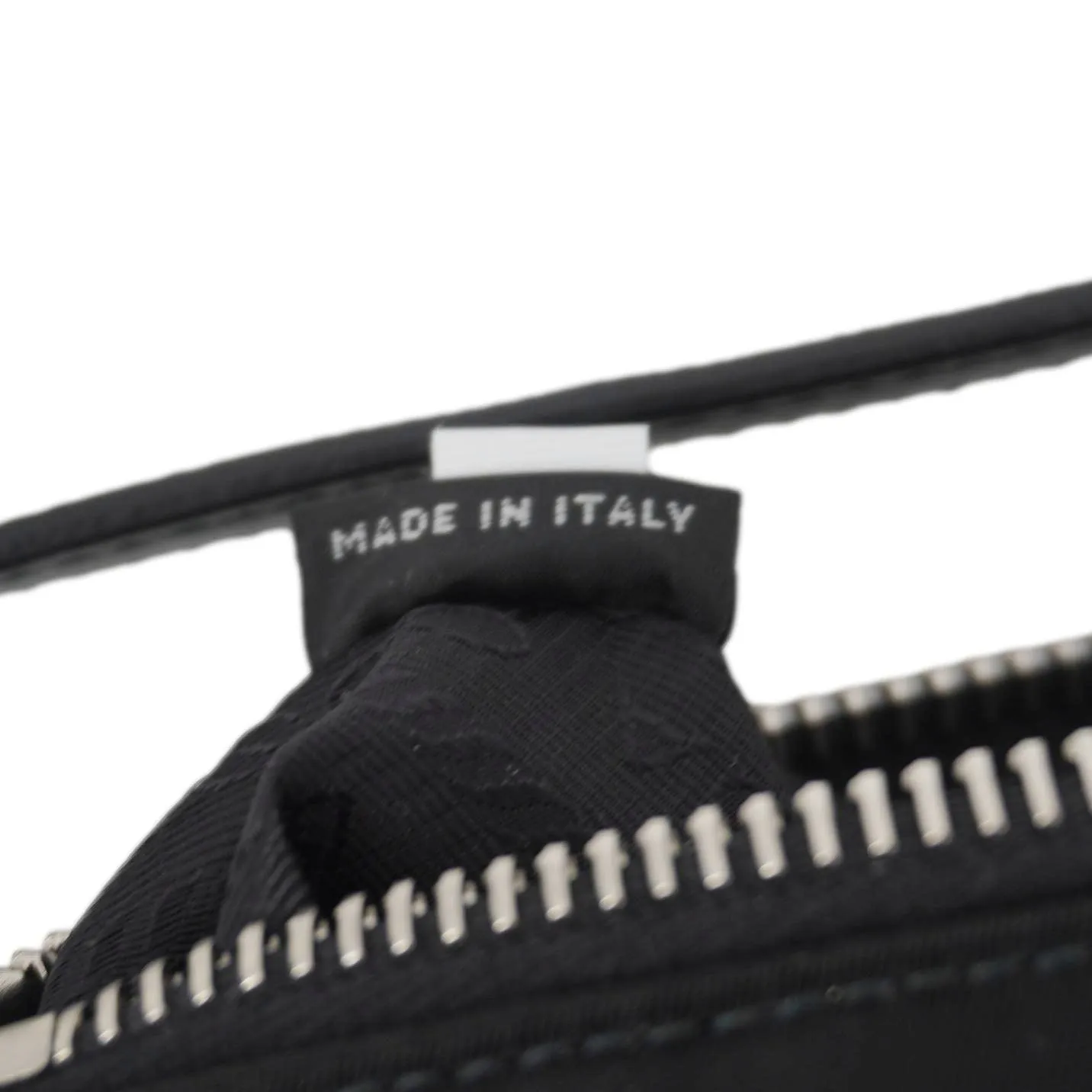 PRADA Accessory Pouch Nylon Hobo Bag Black