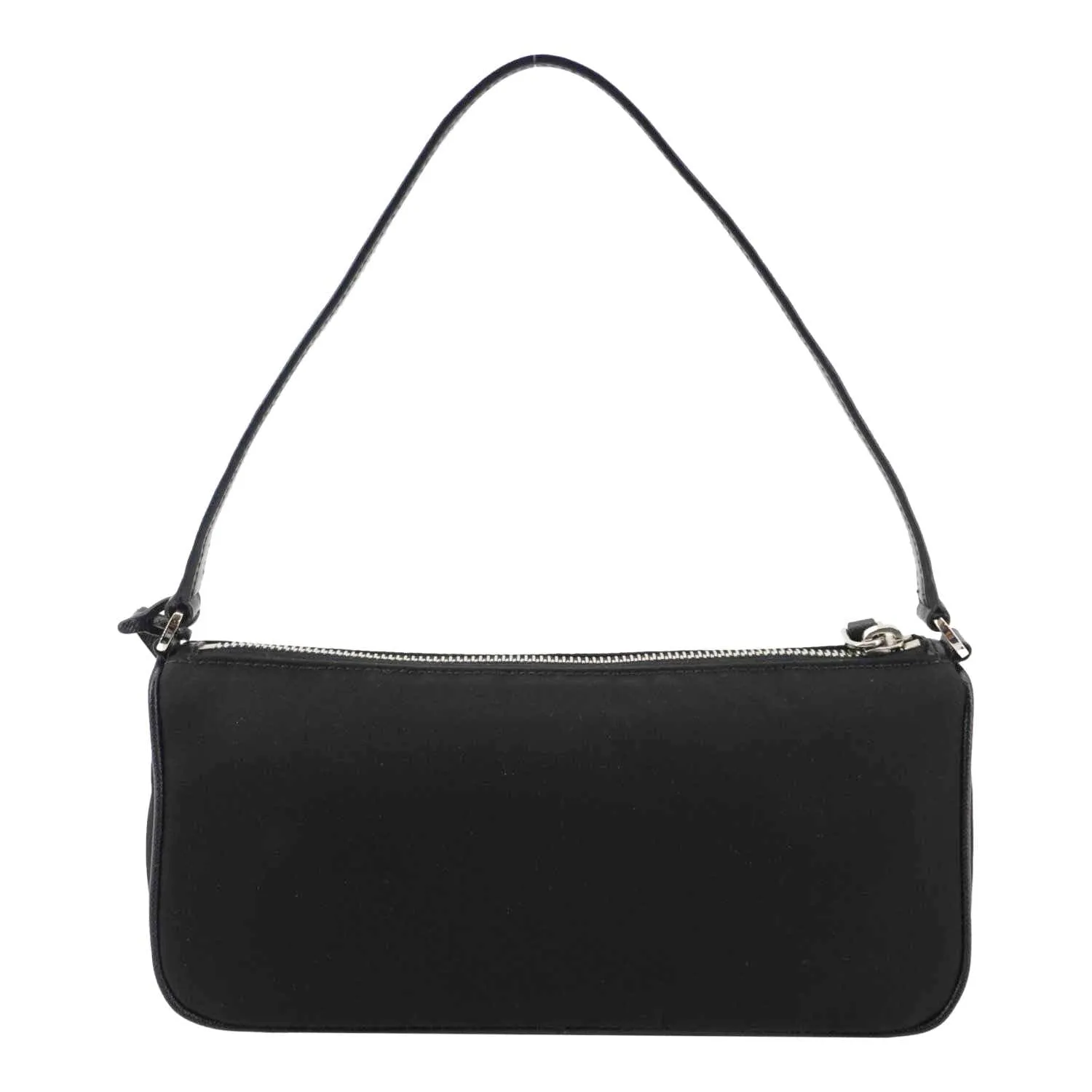 PRADA Accessory Pouch Nylon Hobo Bag Black