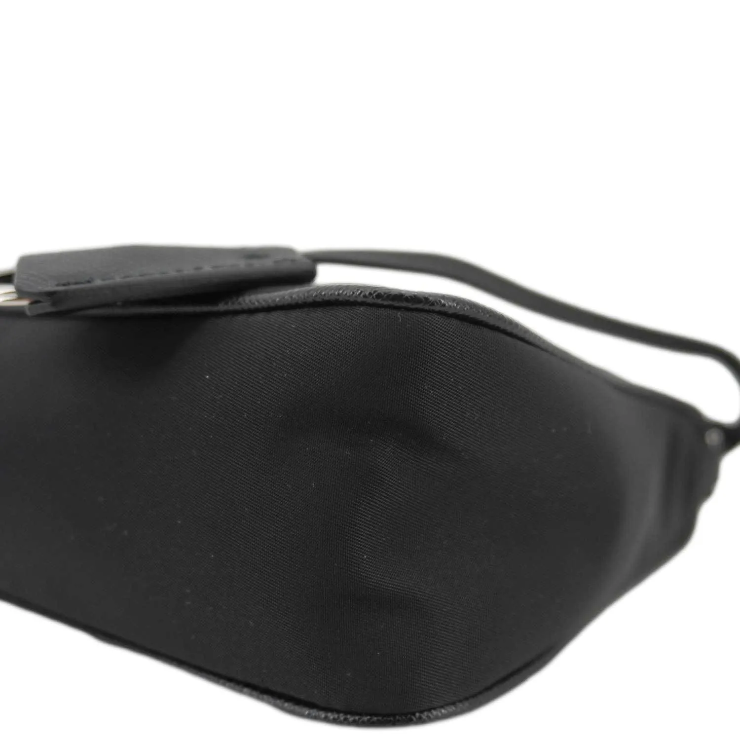 PRADA Accessory Pouch Nylon Hobo Bag Black