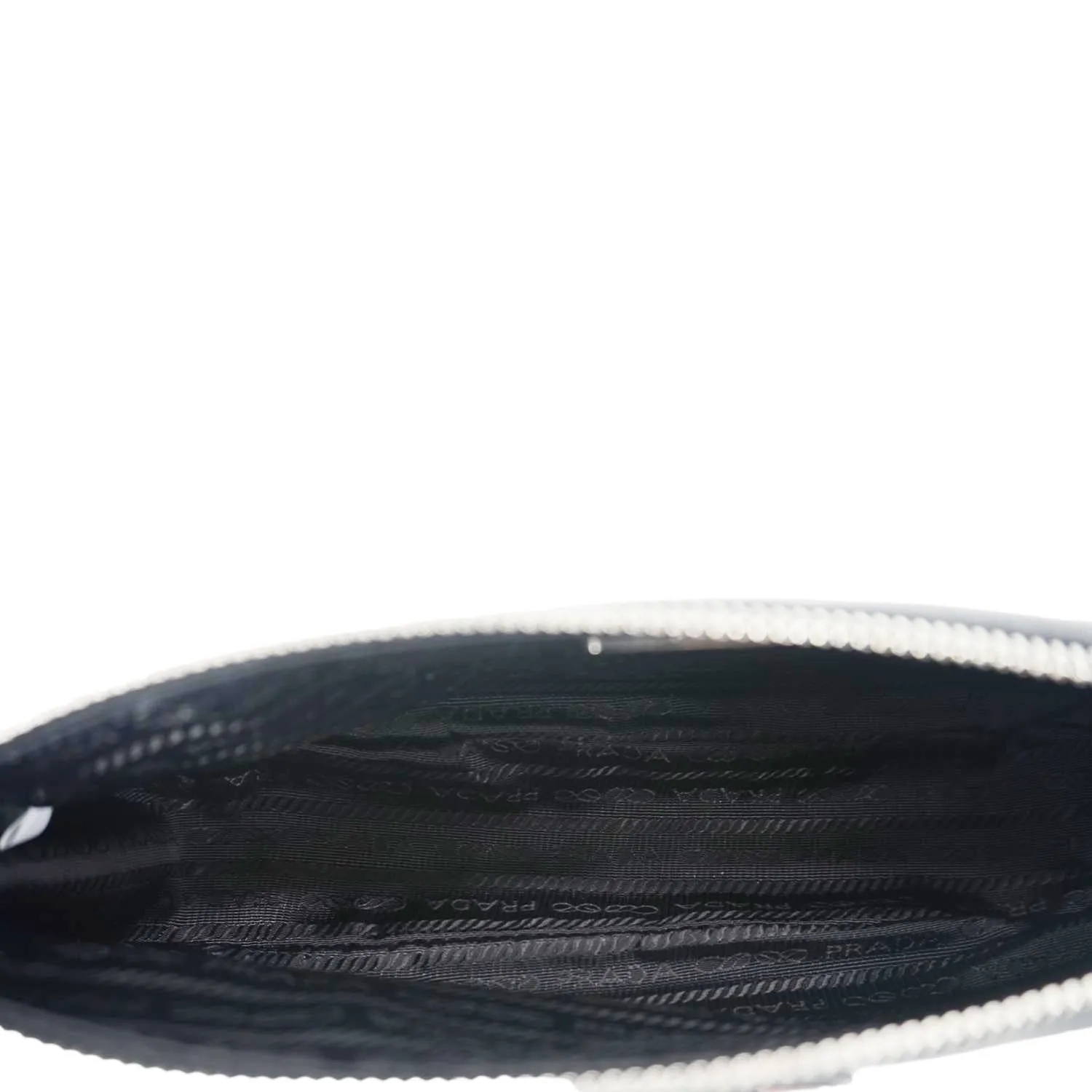 PRADA Accessory Pouch Nylon Hobo Bag Black