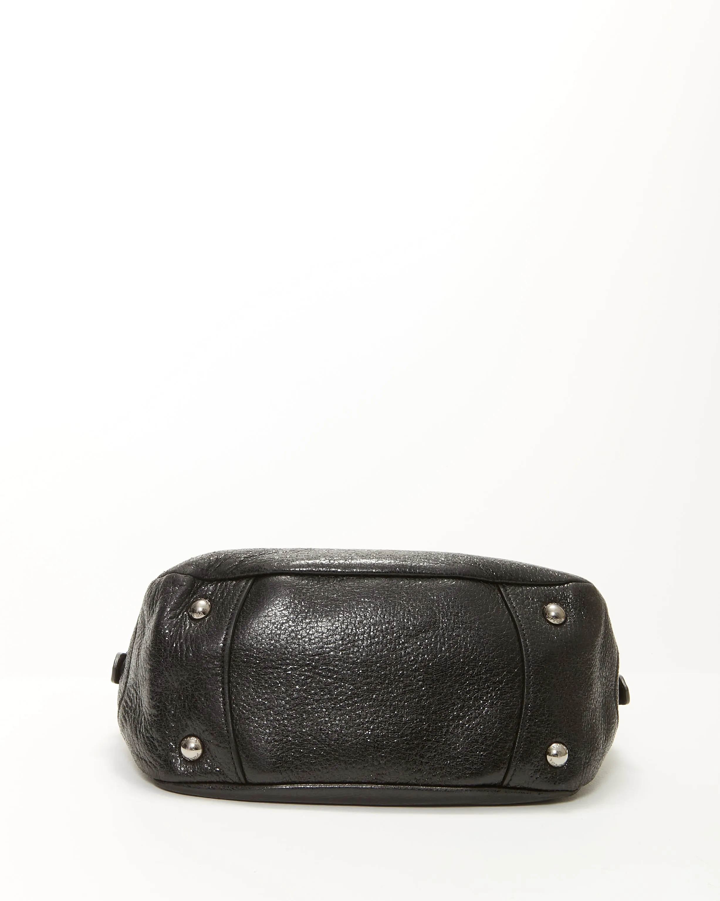 Prada Black Cervo Lux Leather Shoulder Bag