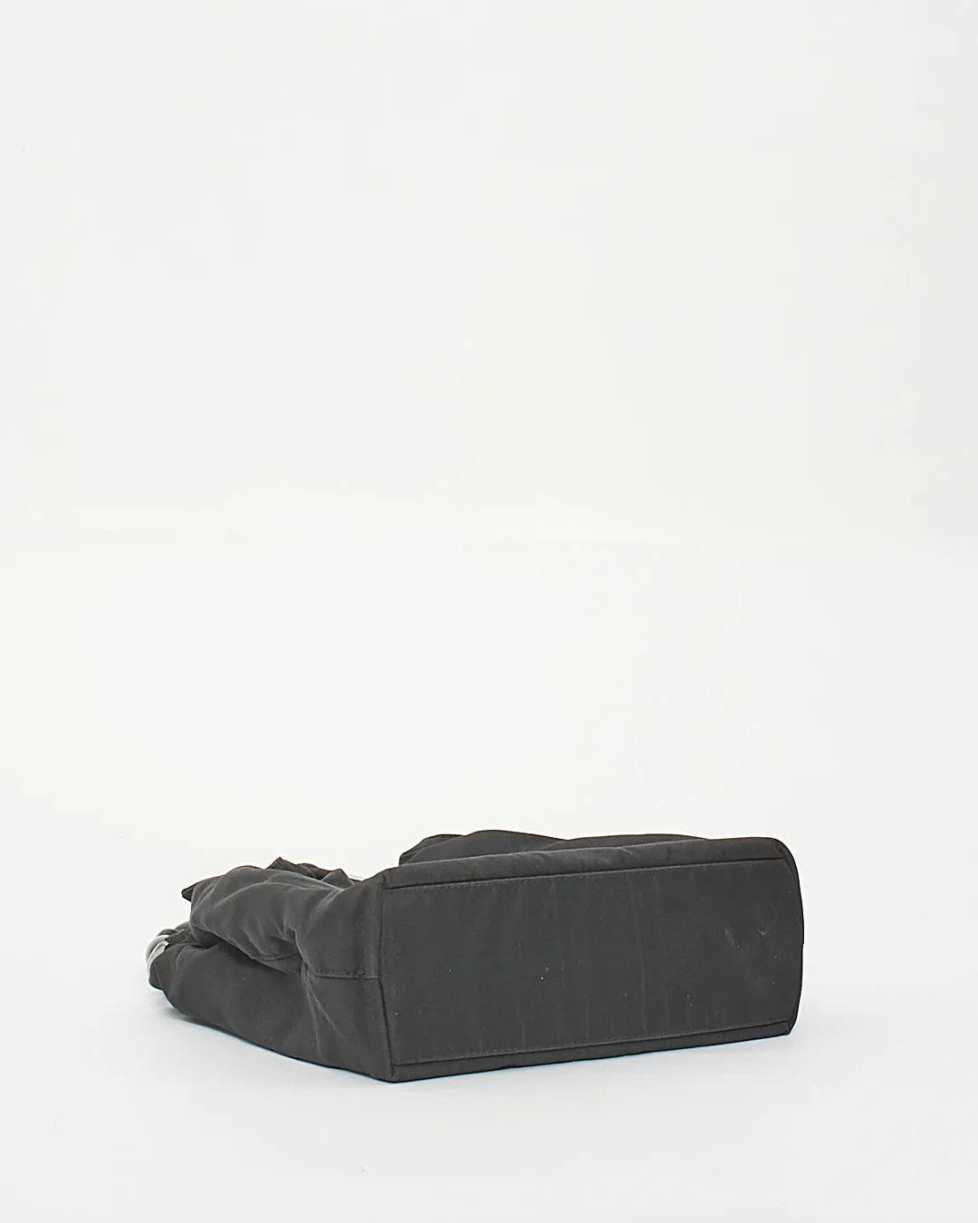 Prada Black Nylon Tessuto Top Handle Tassel Bag