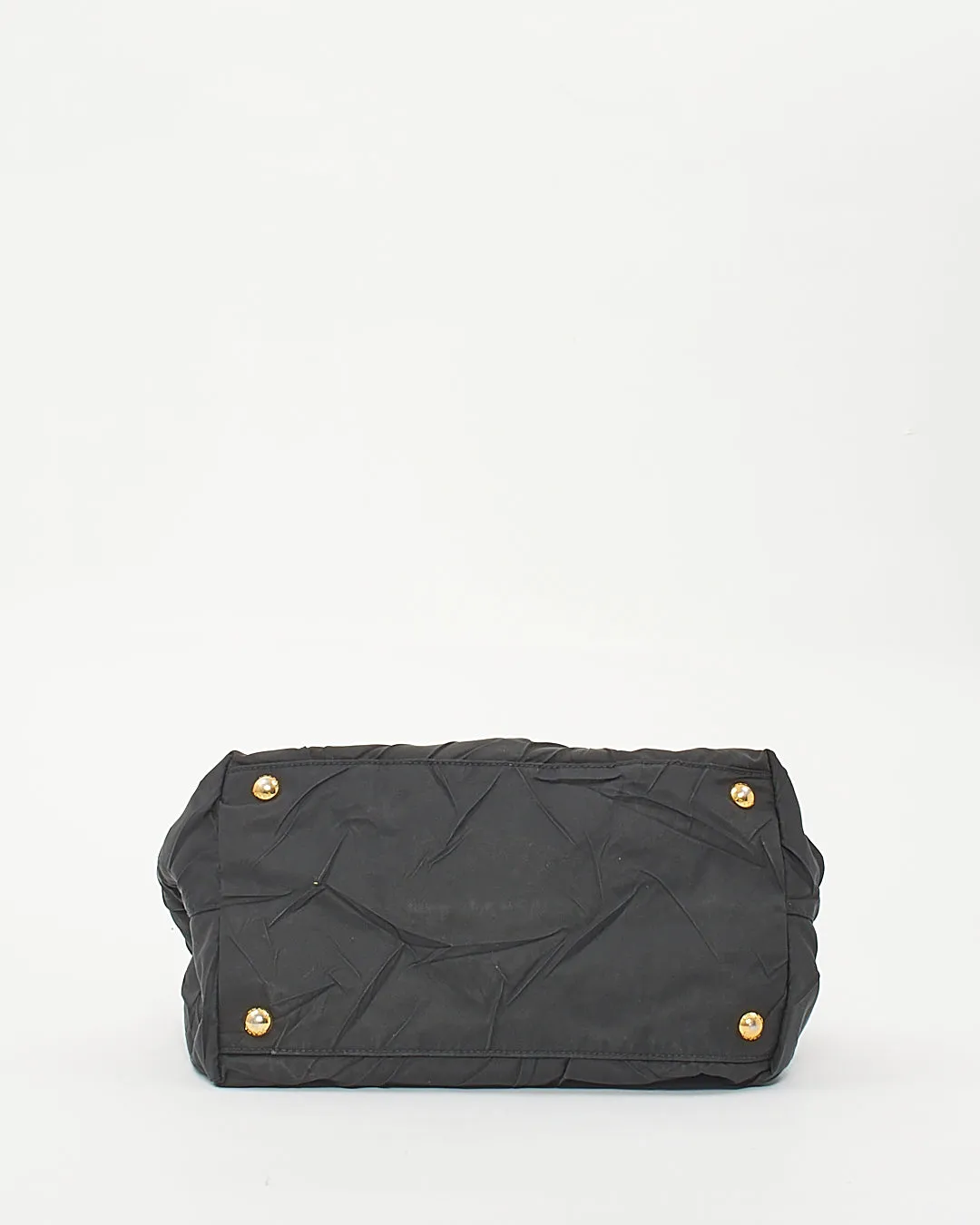 Prada Black Nylon Tessuto Top Handle Tassel Bag