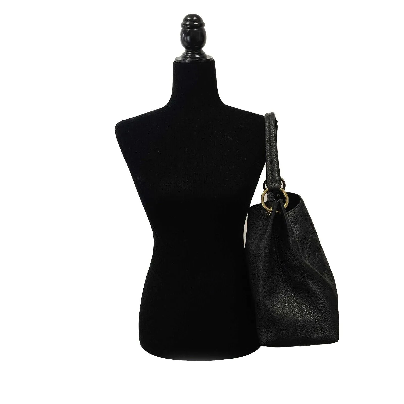 Prada - Excellent - Vitello Phenix Logo Embossed Hobo Bag / Shoulder Bag