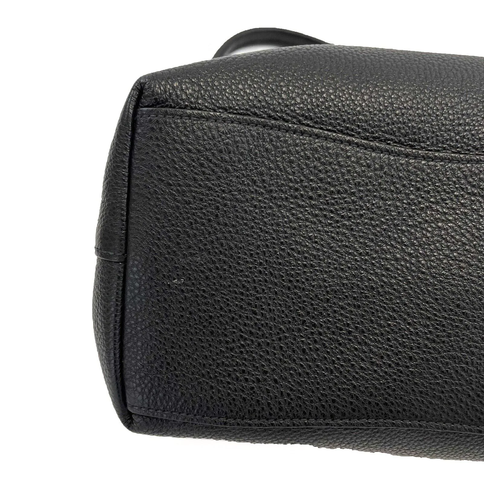 Prada - Excellent - Vitello Phenix Logo Embossed Hobo Bag / Shoulder Bag
