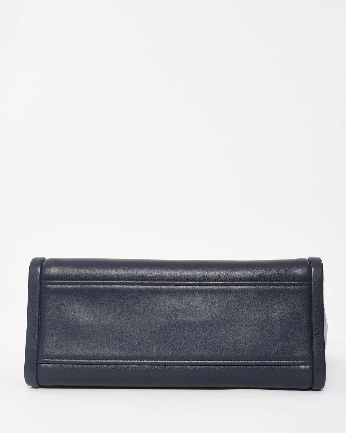 Prada Navy Blue Leather Medium Grace Concept Tote
