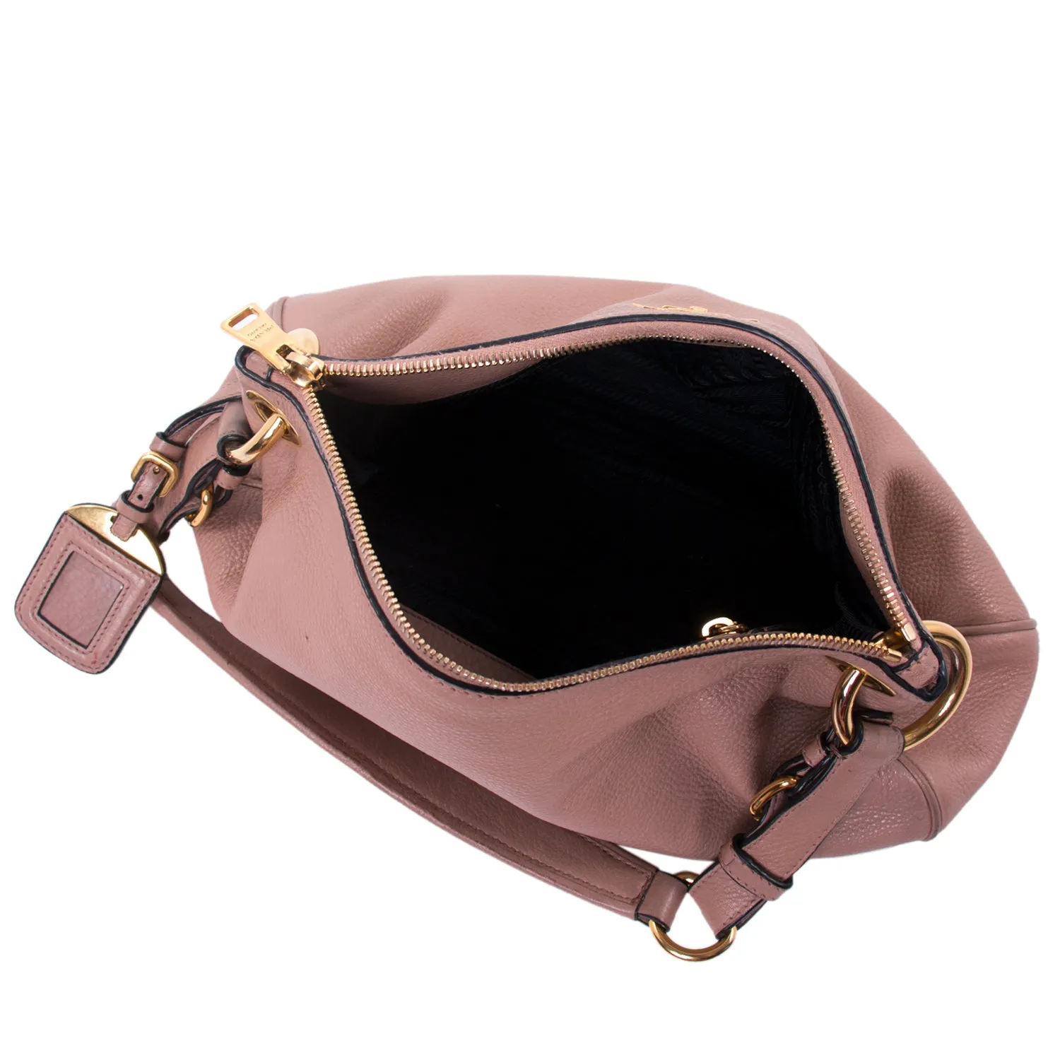 Prada Vitello Daino Small Hobo Bag