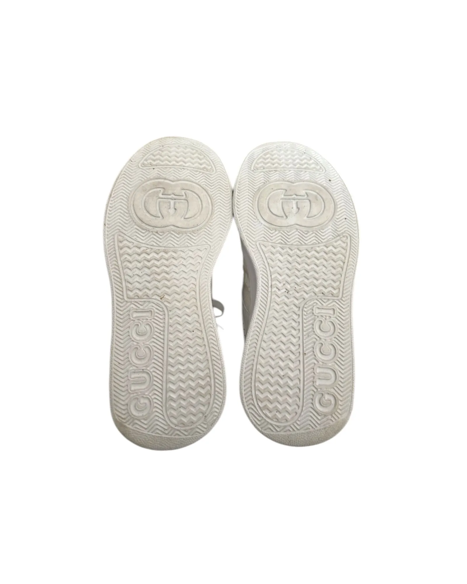 Pre-owned Gucci Embossed GG White Trainers