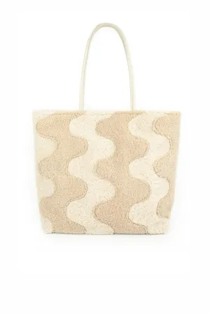 Primecut Patchwork Shearling Tote