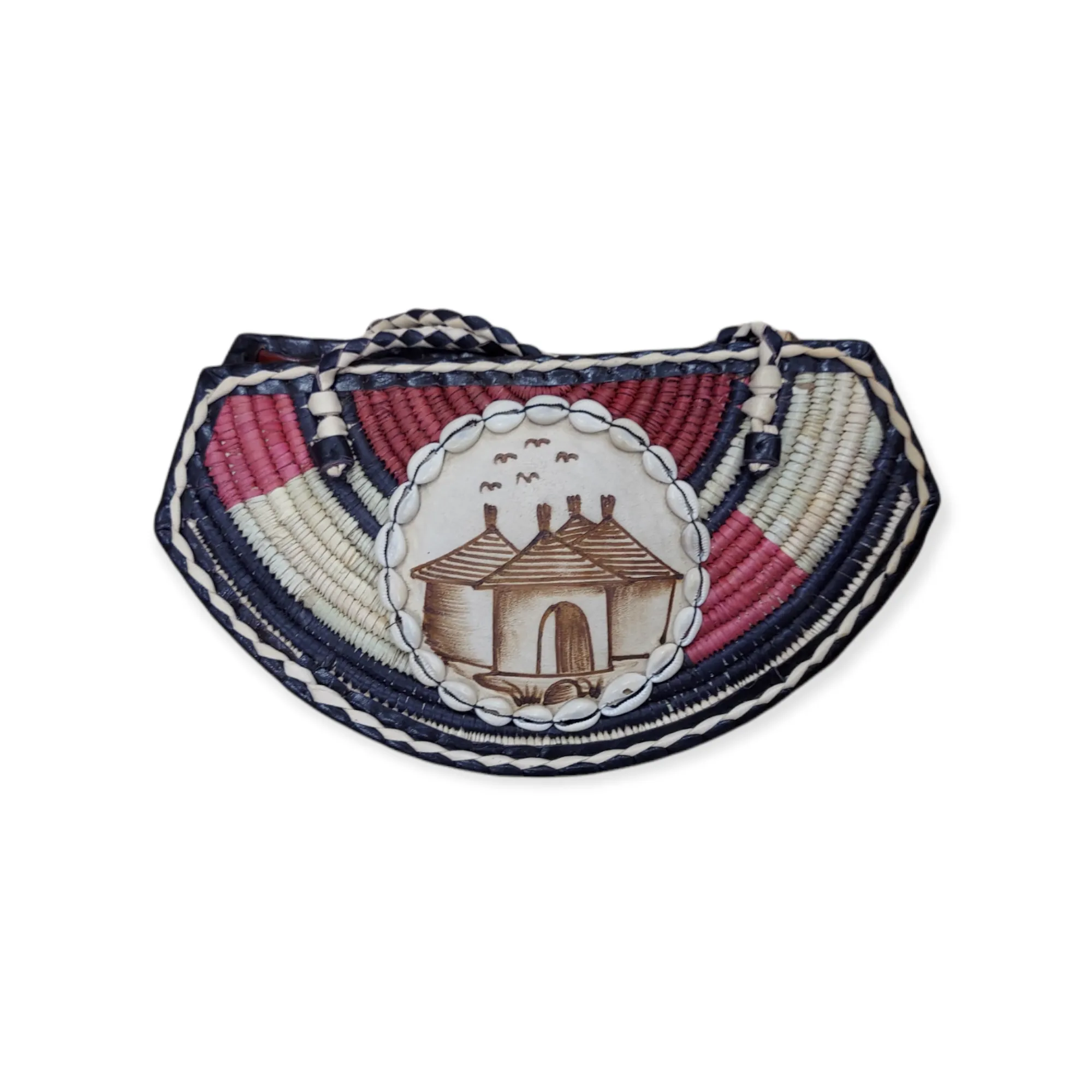 Purse Traditional Cowrie Bead Leather |Geri's Bluffing Boutique