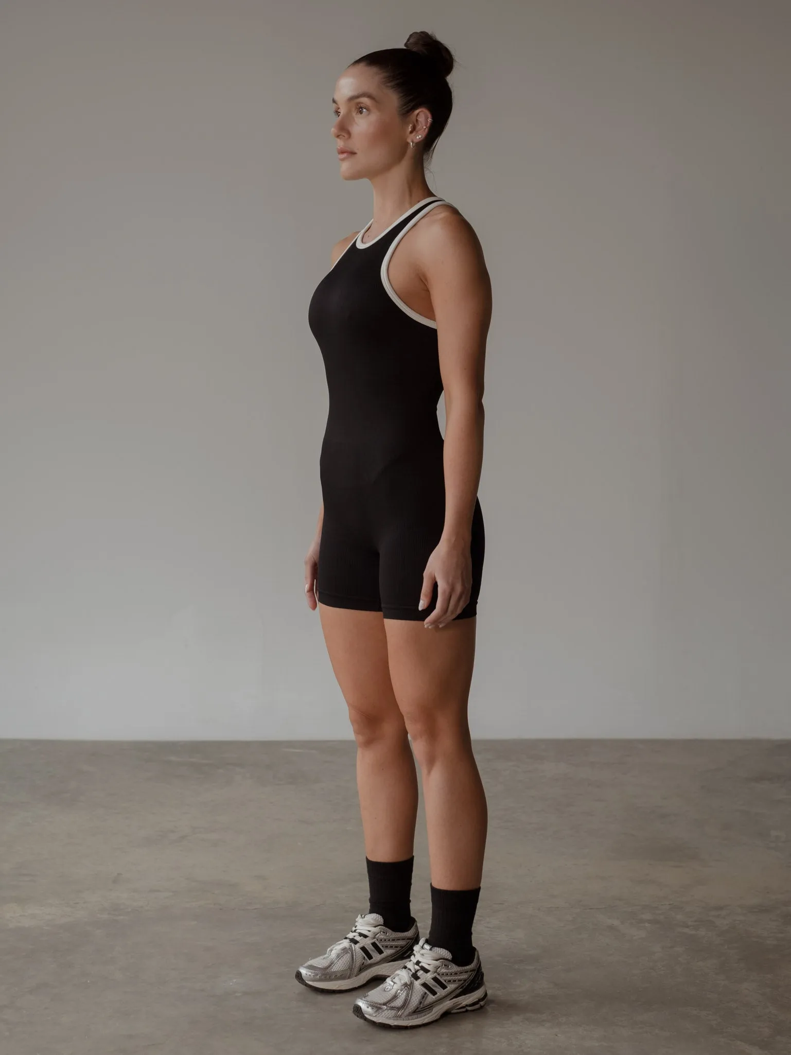PUSH SEAMLESS UNITARD - PLUS BLACK
