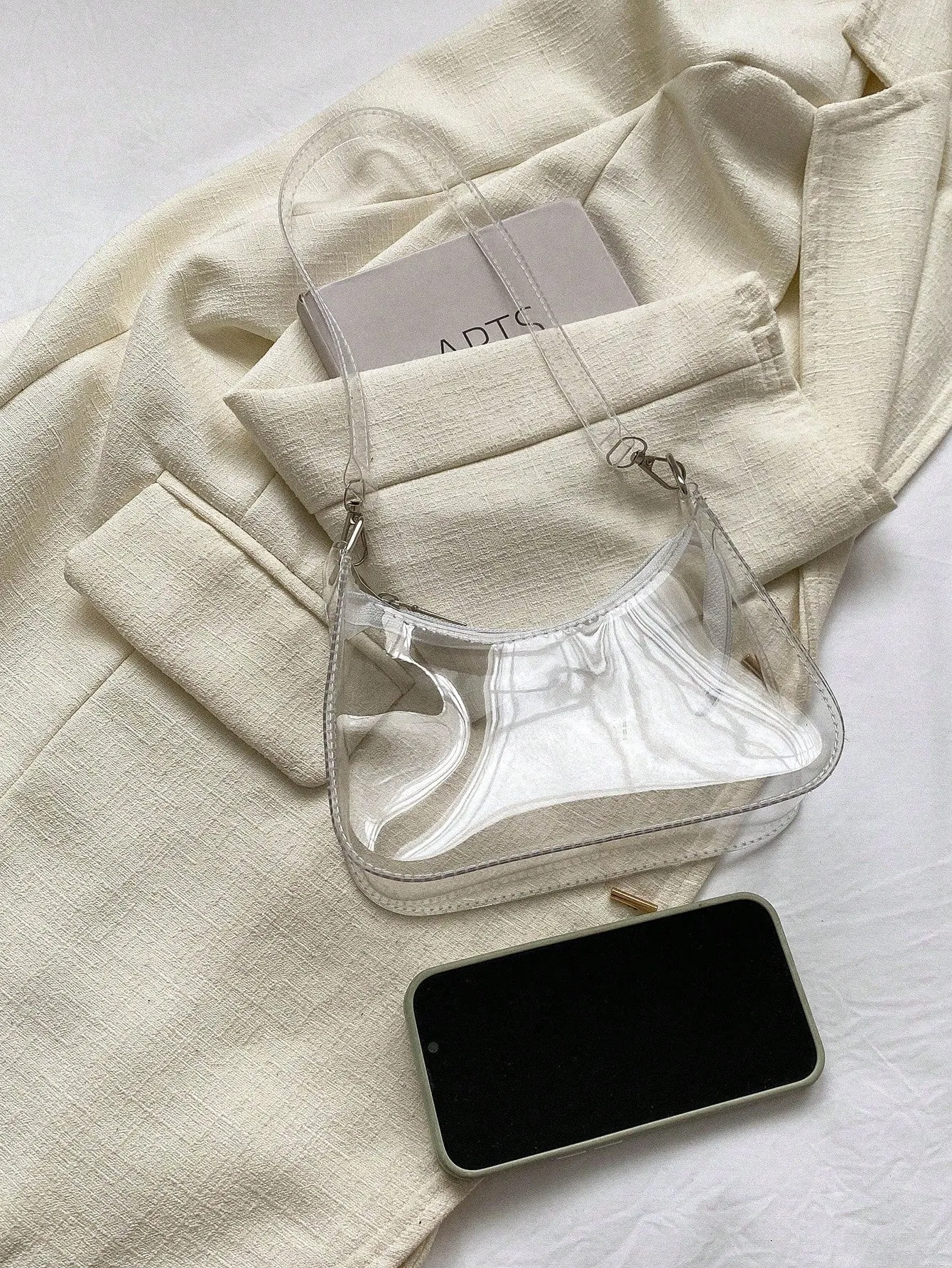 PVC Hobo Bag Clear Zipper FD
