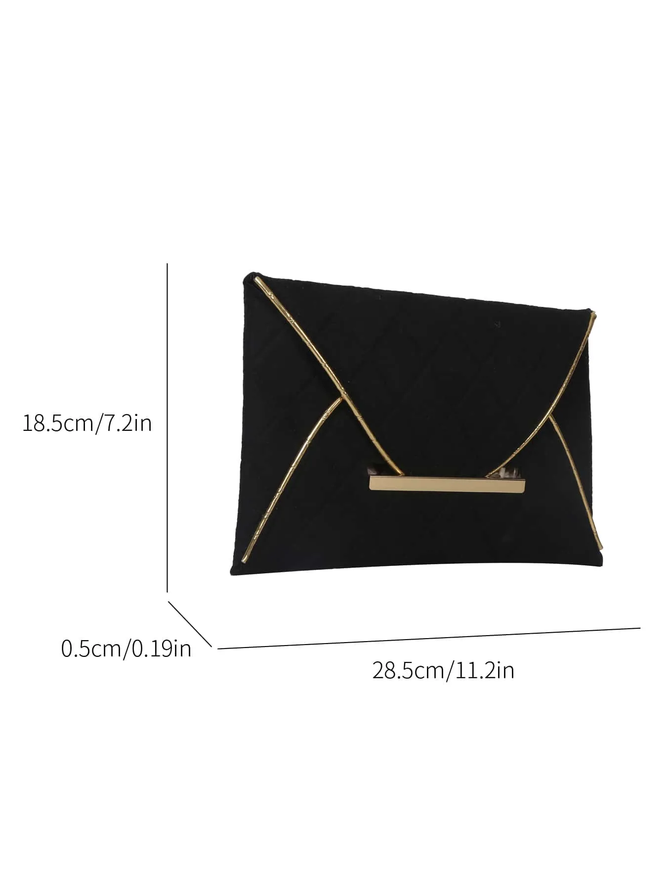 Quilted Metal Decor Flap Square Bag- FD ⚡