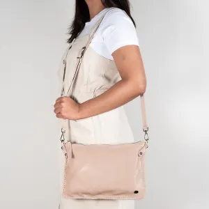 Rantu : Ladies Leather Crossbody Handbag in Gravel Vintage