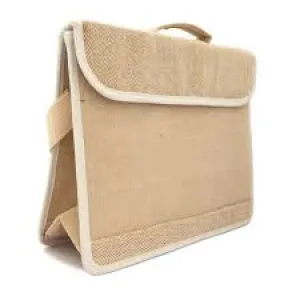 Rectangular Plain Jute Laptop Bag