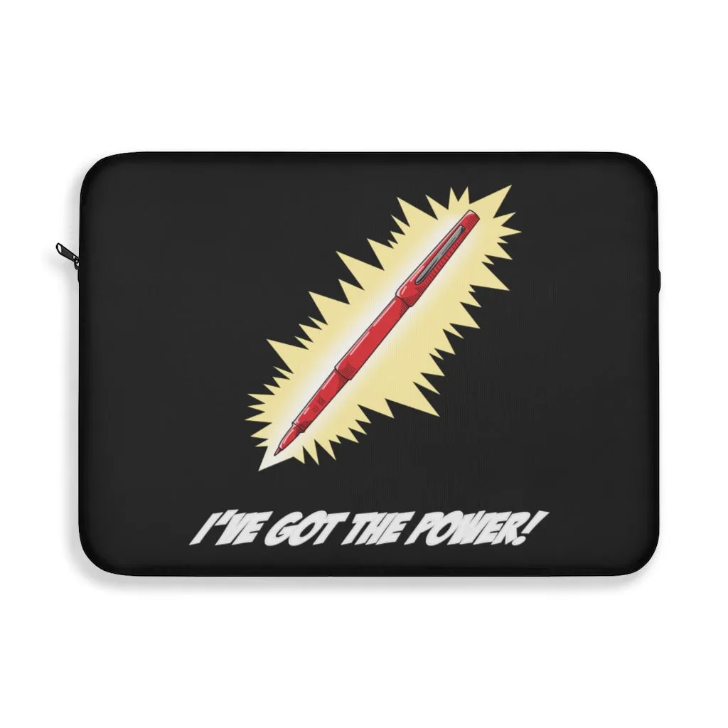 Red Pen Power Laptop Sleeve