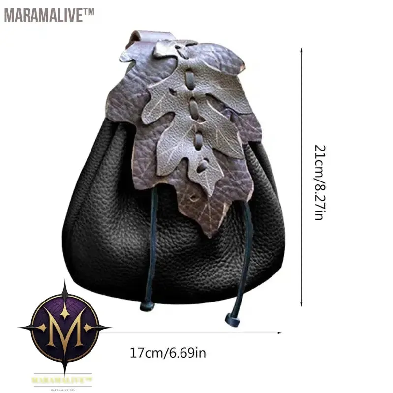 Renaissance Belt Pouch Leather Pouch Steampunk Waist Bag Medieval Leather Belt Pouch Fanny Pack Hip Bag Vintage Belt Bag