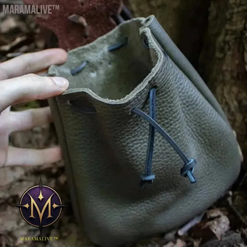 Renaissance Belt Pouch Leather Pouch Steampunk Waist Bag Medieval Leather Belt Pouch Fanny Pack Hip Bag Vintage Belt Bag