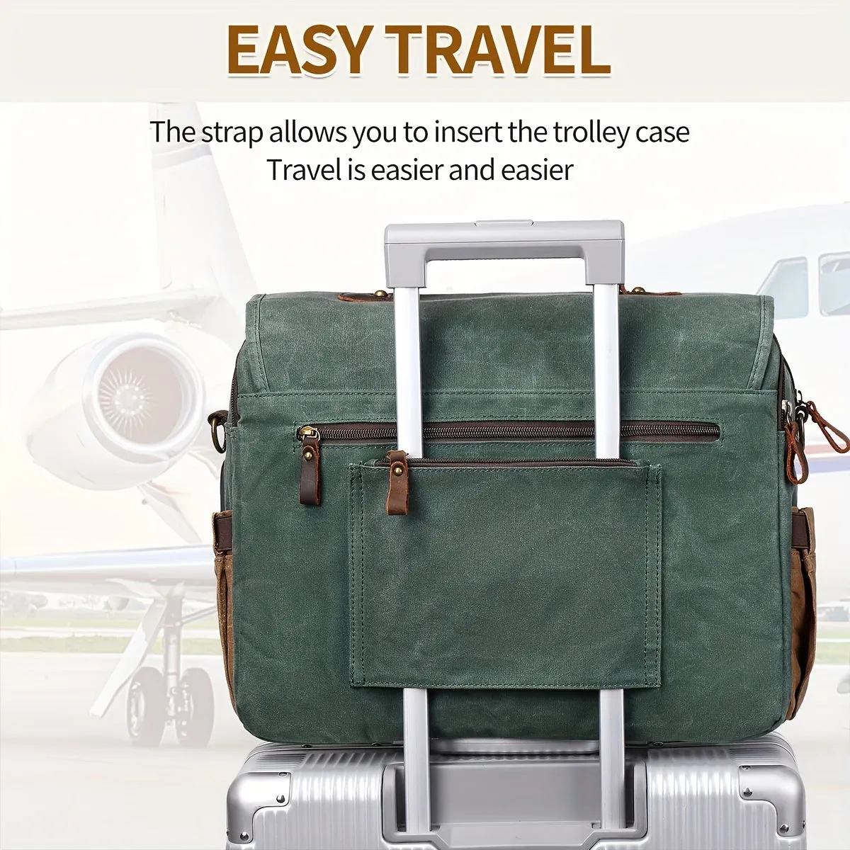 Retro Messenger Bag Large Capacity Shoulder Crossbody Handbag