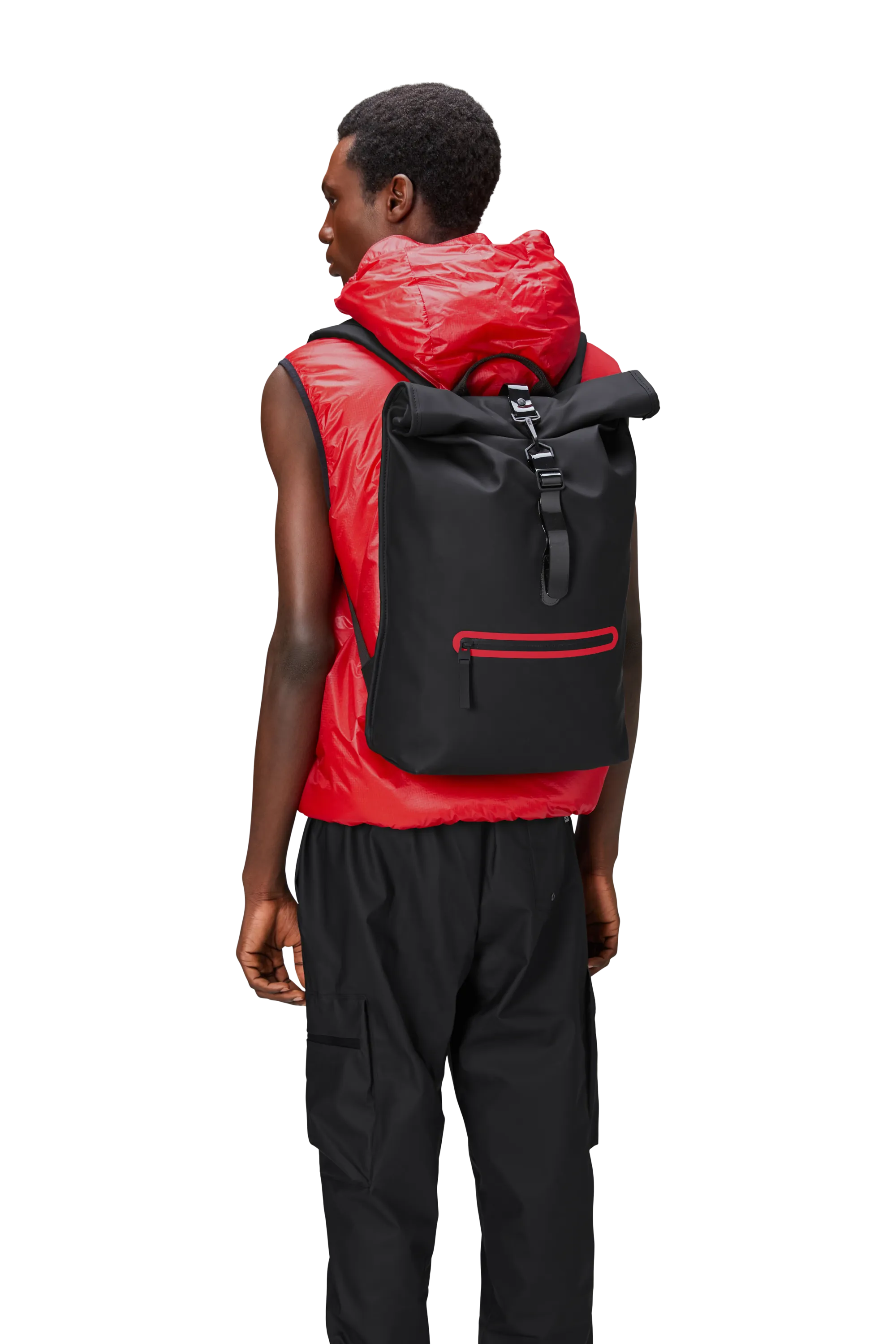 Rolltop Rucksack Contrast W3-Black