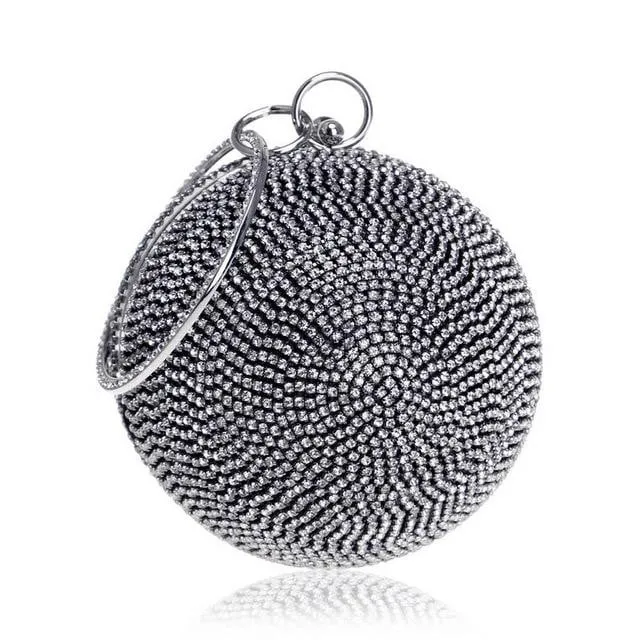 Round Evening Clutches Lady Handbags
