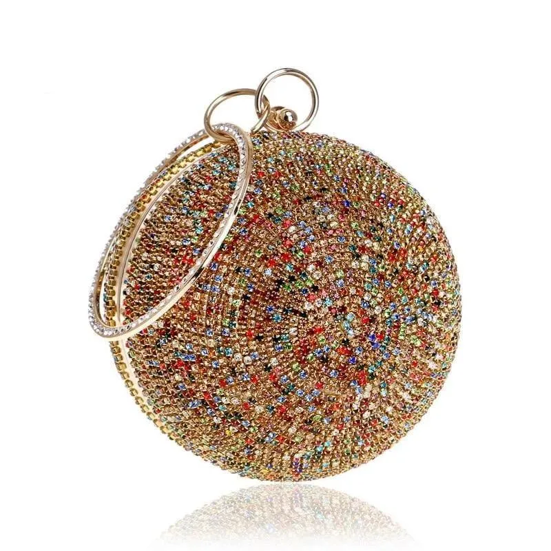 Round Evening Clutches Lady Handbags