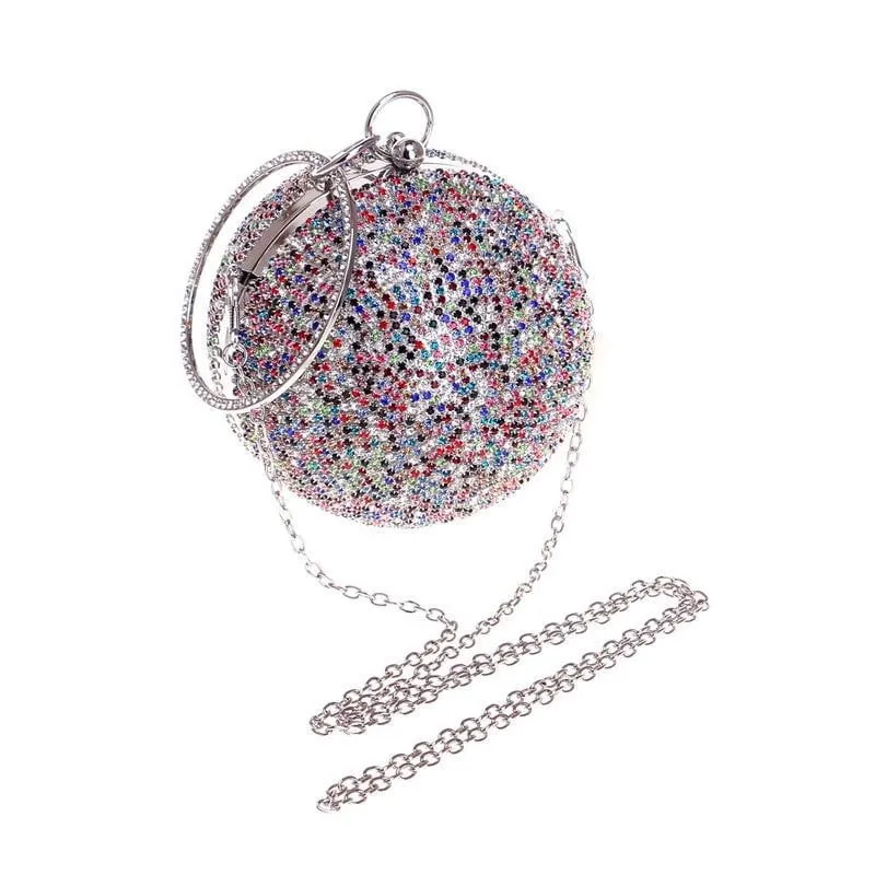Round Evening Clutches Lady Handbags