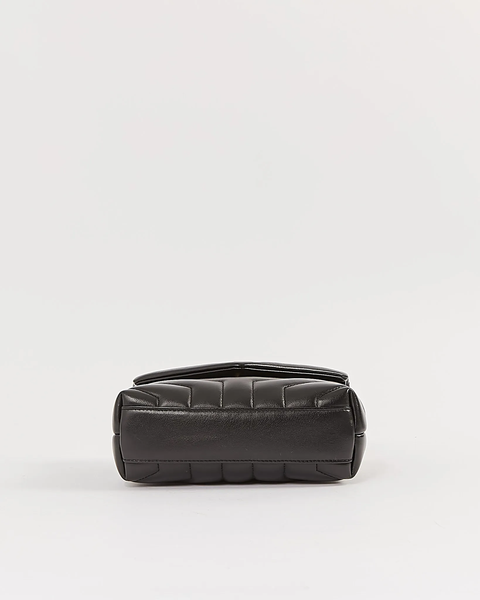 Saint Laurent Black Chevron Monogram Toy Lou Lou Crossbody