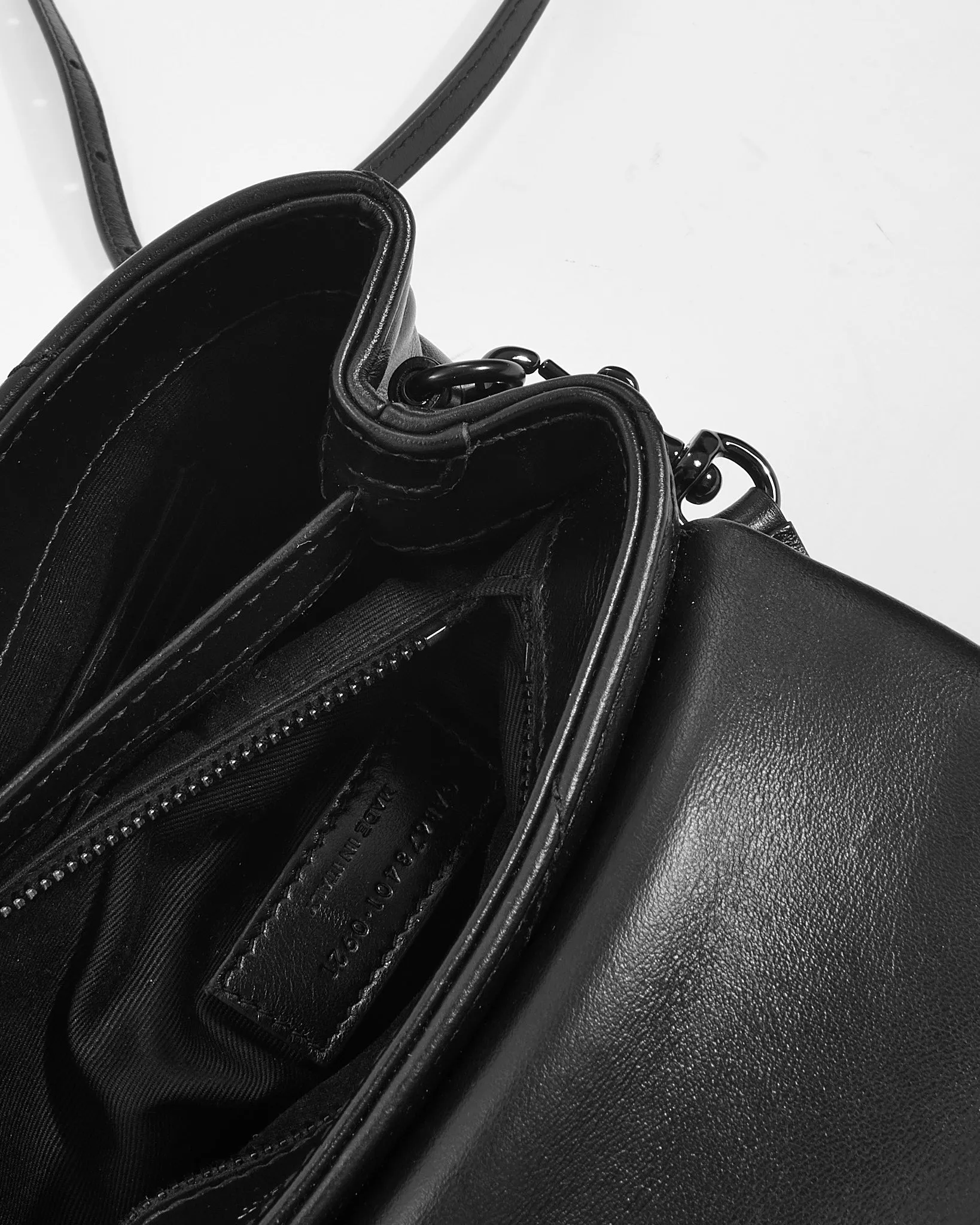 Saint Laurent Black Leather Toy Loulou Shoulder Bag