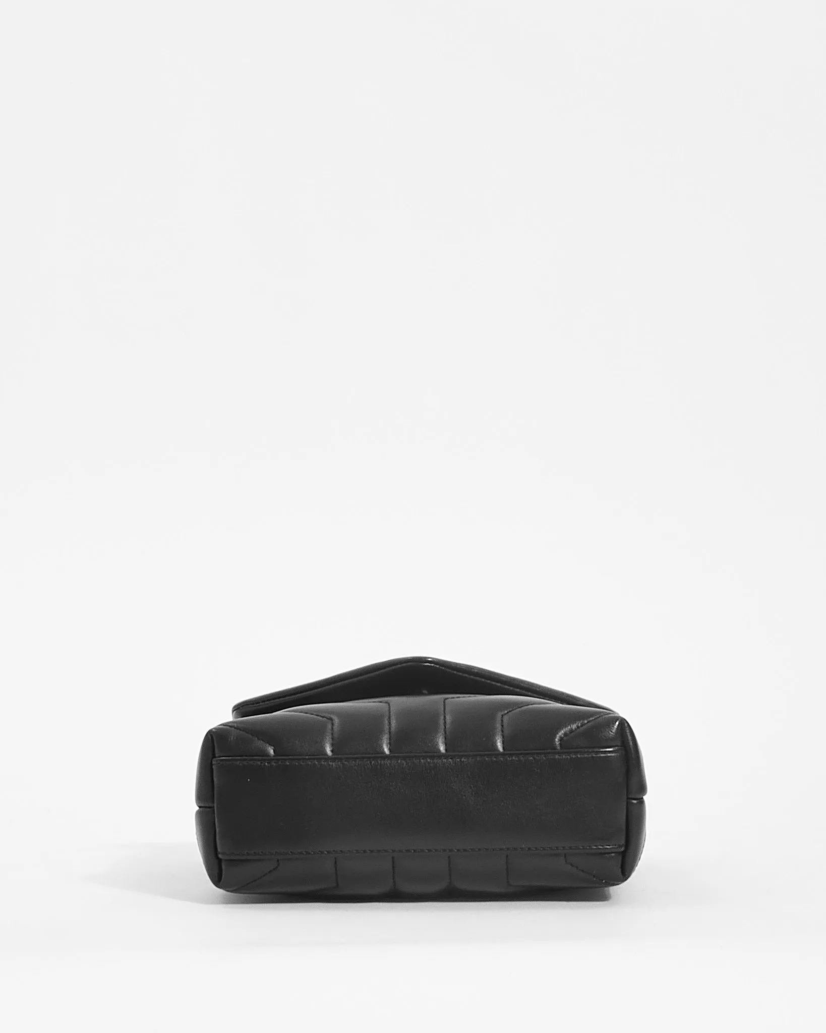 Saint Laurent Black Leather Toy Loulou Shoulder Bag