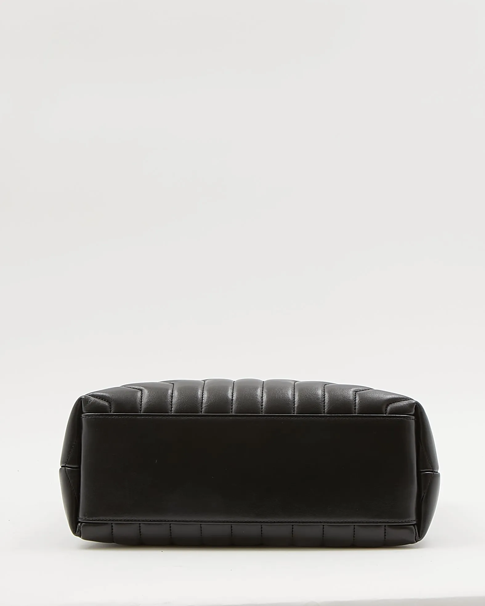 Saint Laurent Black Matelassé Leather Medium LouLou Shoulder Bag