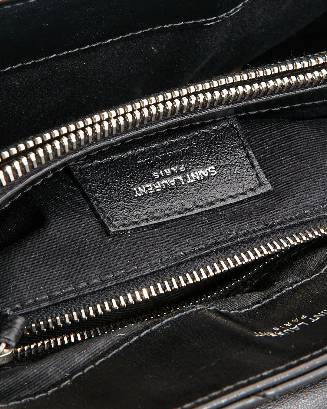Saint Laurent Black Matelassé Leather Medium LouLou Shoulder Bag