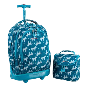 Setbeamer Rolling Backpack With Lunch Bag (18 Inch) in Pony - Final Sale