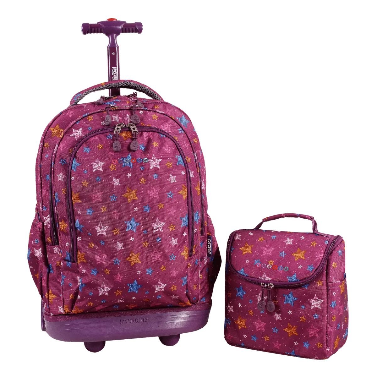 Setbeamer Rolling Backpack With Lunch Bag (18 Inch) in Stars - Final Sale