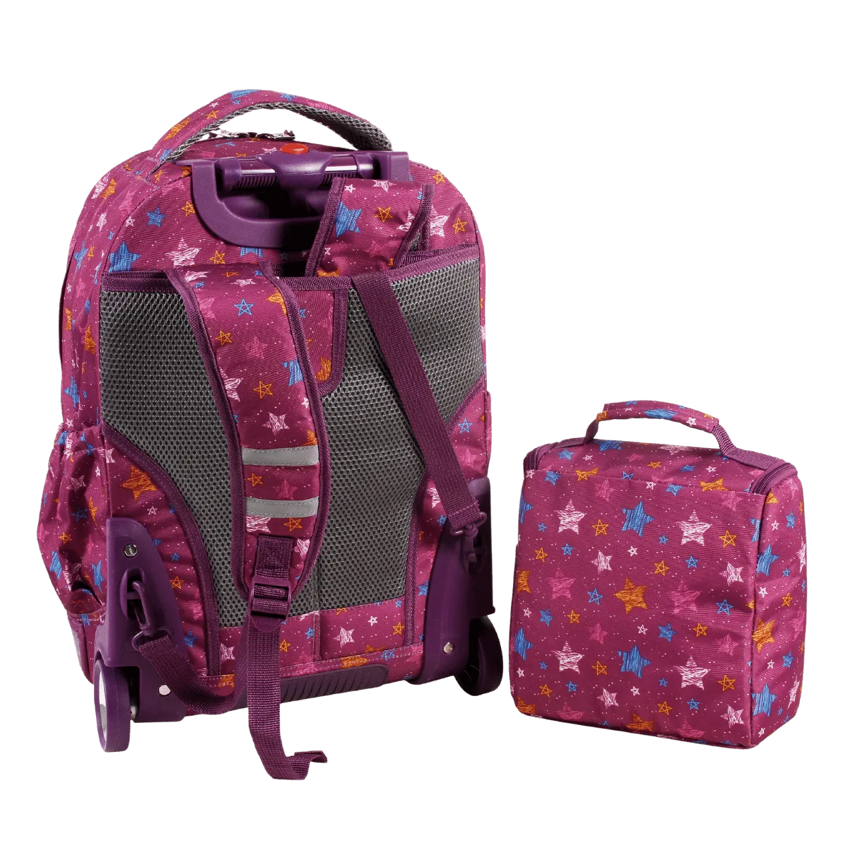 Setbeamer Rolling Backpack With Lunch Bag (18 Inch) in Stars - Final Sale