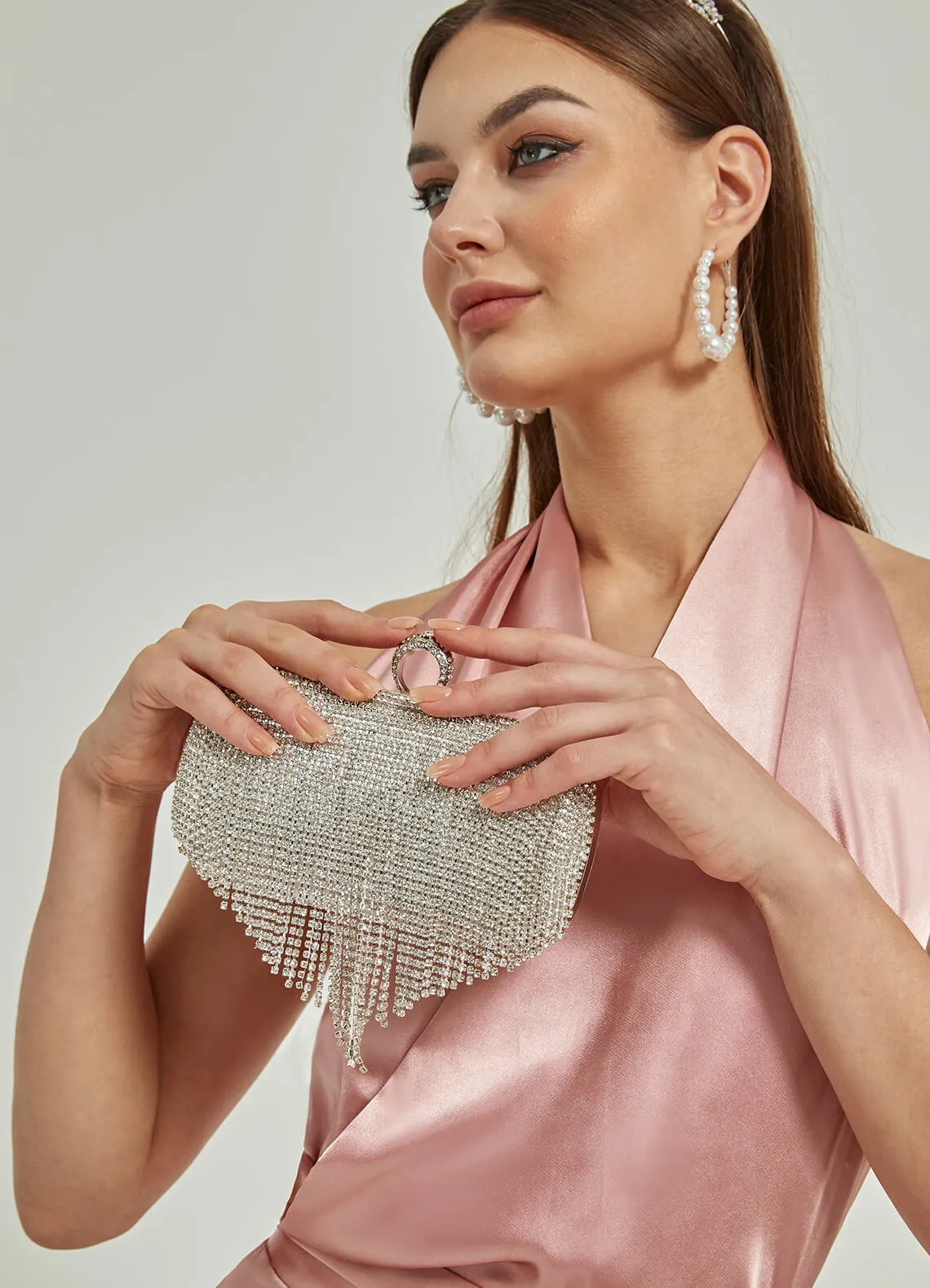 Silver Tassel Evening Party Clutch
