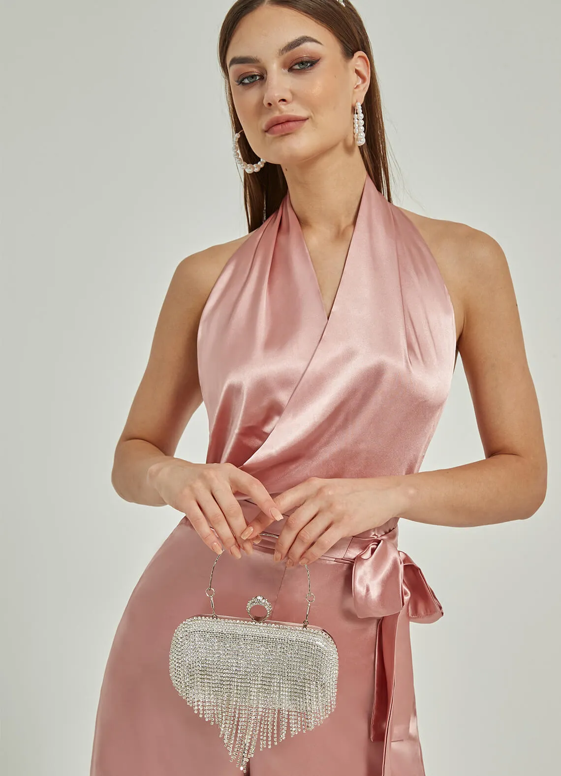 Silver Tassel Evening Party Clutch