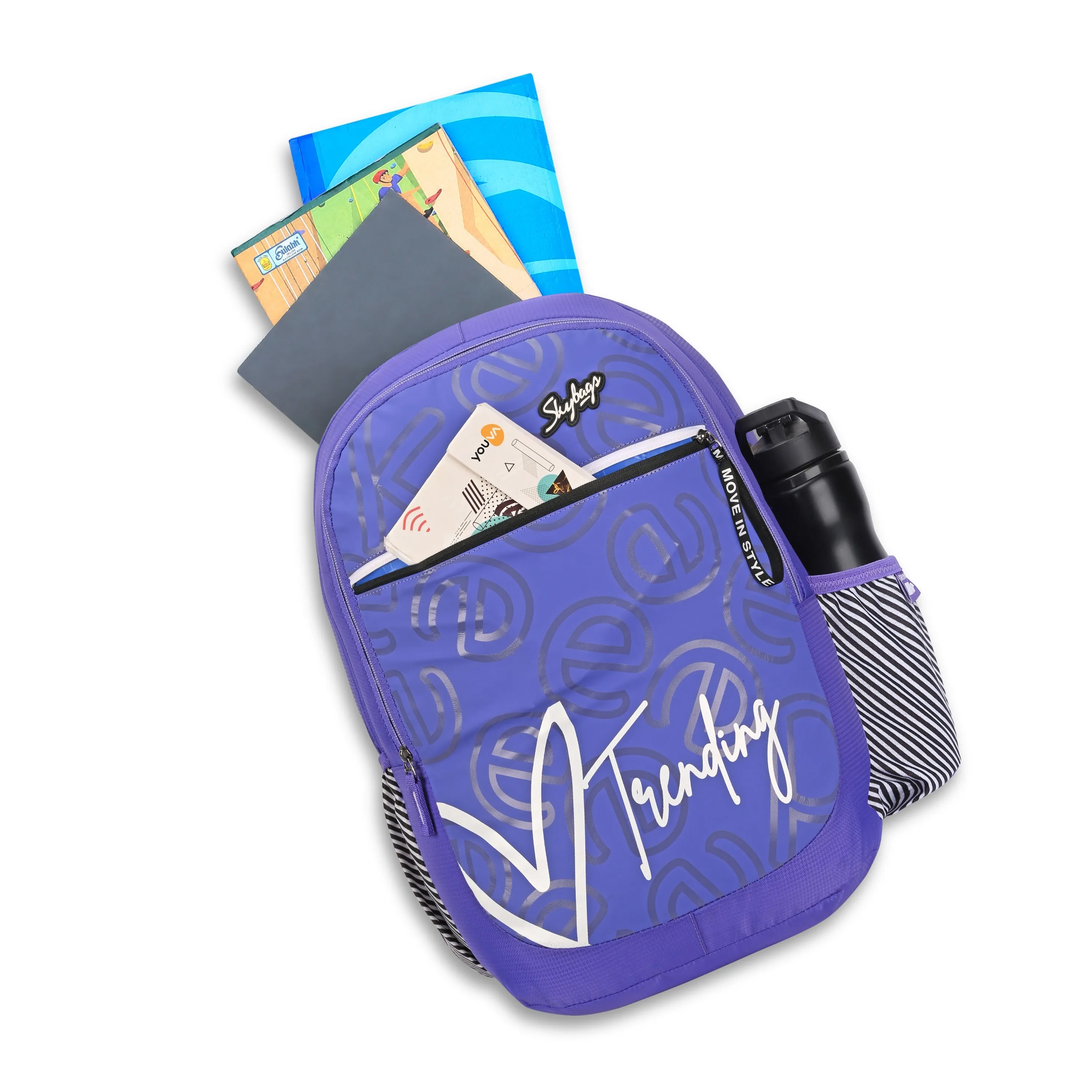 Skybags KLAN 01  SCHOOL BACKPACK PURPLE