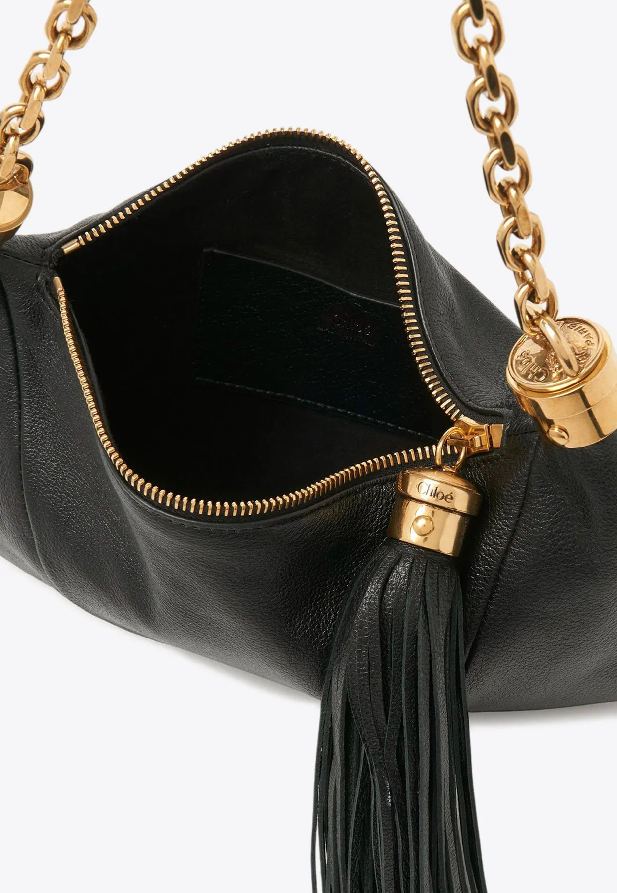 Small Foulard Hobo Bag in Grained Leather