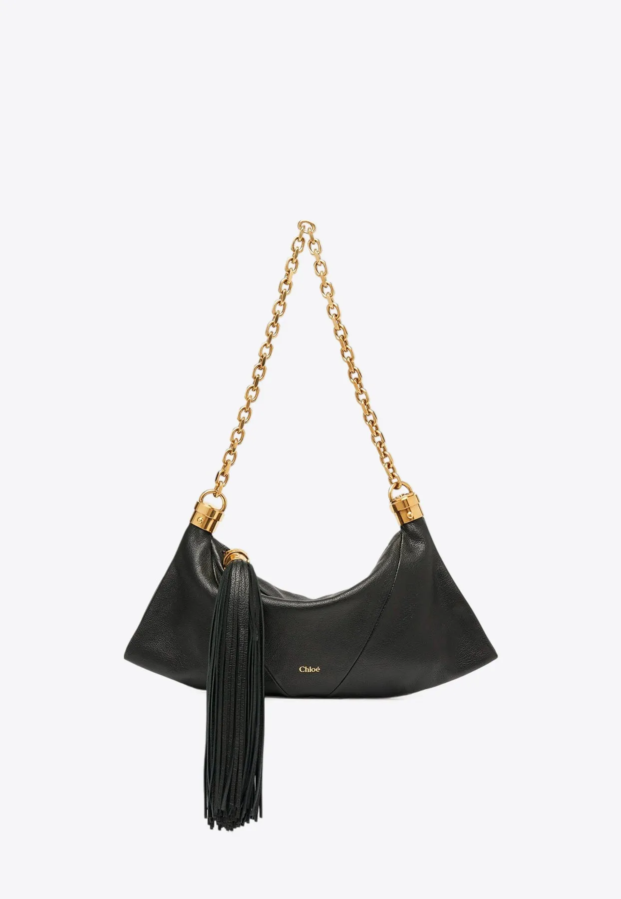 Small Foulard Hobo Bag in Grained Leather