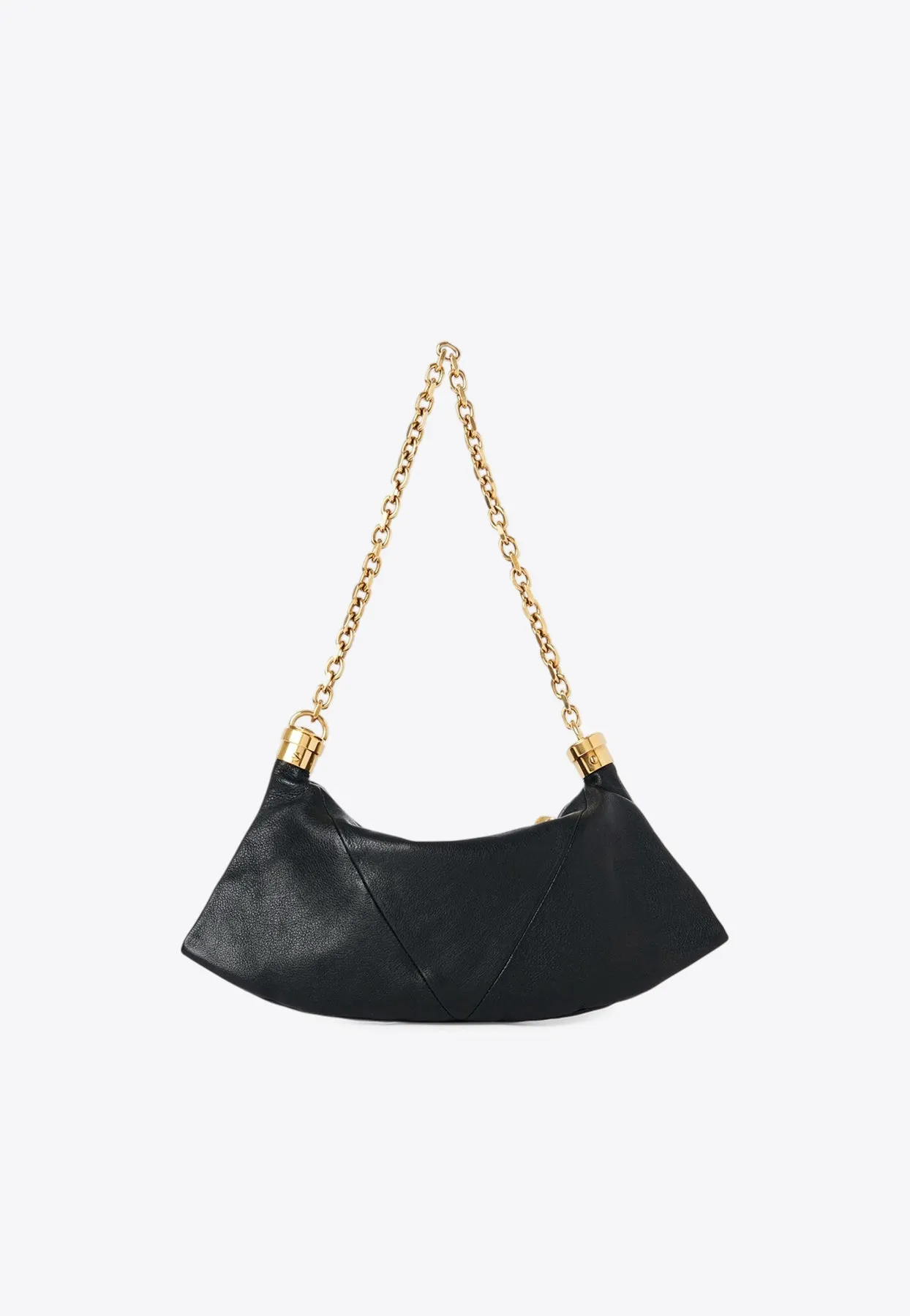 Small Foulard Hobo Bag in Grained Leather