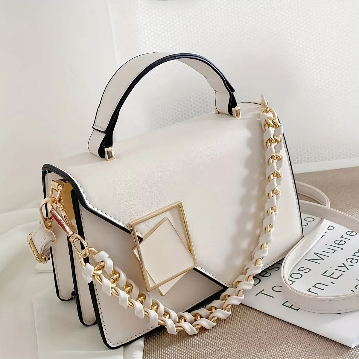 Solid PU Leather Women's Crossbody Bag Messenger Bag