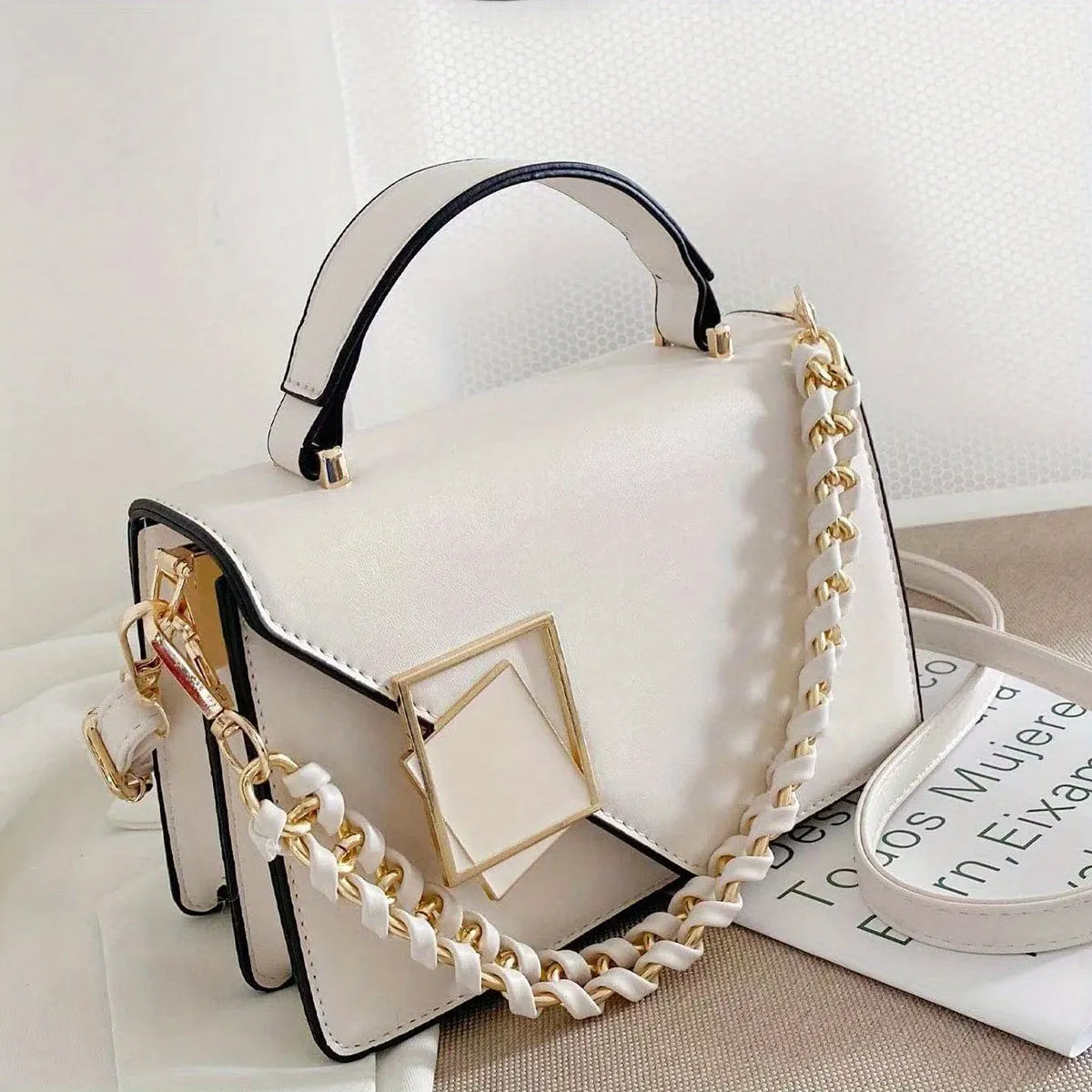 Solid PU Leather Women's Crossbody Bag Messenger Bag