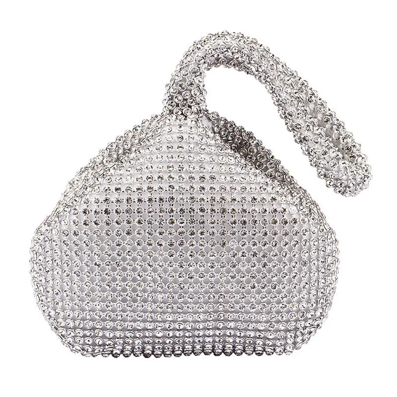Solid Sequins Rhinestone Evening Handbags
